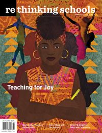 colorful magazine cover with a graphic highlighting Black women teachers
